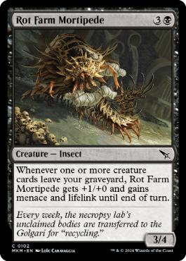 [102]【EN】腐敗農場の死足虫/Rot Farm Mortipede【MKM】[C][黒]