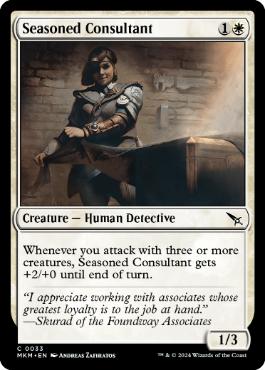 [033]【EN】【FOIL】歴戦の相談役/Seasoned Consultant【MKM】[C][白]