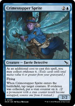 [049]【EN】【FOIL】犯罪阻止のスプライト/Crimestopper Sprite【MKM】[C][青]