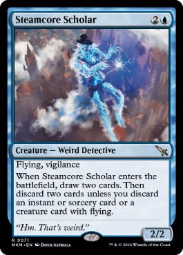 [071]【EN】【FOIL】蒸気核の学者/Steamcore Scholar【MKM】[R][青]
