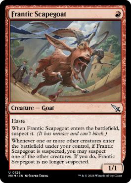 [126]【EN】【FOIL】狂乱逃走する山羊/Frantic Scapegoat【MKM】[U][赤]