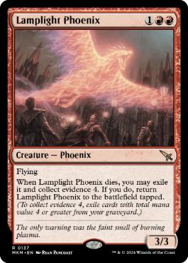 [137]【EN】【FOIL】ランプ光のフェニックス/Lamplight Phoenix【MKM】[R][赤]