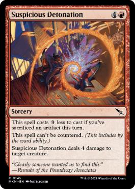 [145]【EN】【FOIL】疑惑の爆発/Suspicious Detonation【MKM】[C][赤]