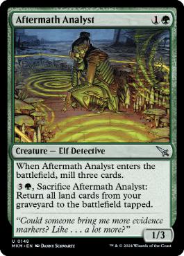 [148]【EN】【FOIL】事件現場の分析者/Aftermath Analyst【MKM】[U][緑]