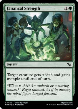 [159]【EN】【FOIL】狂信の力/Fanatical Strength【MKM】[C][緑]