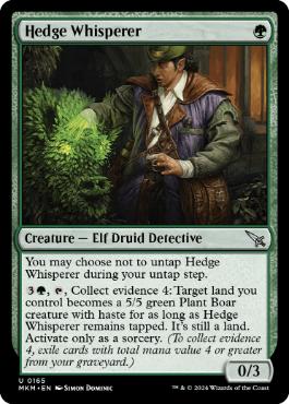 [165]【EN】【FOIL】生垣と話す者/Hedge Whisperer【MKM】[U][緑]