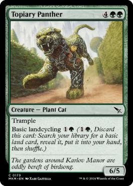 [179]【EN】【FOIL】装飾庭園の豹/Topiary Panther【MKM】[C][緑]