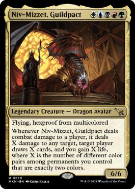 [220]【EN】【FOIL】ギルドパクト、ニヴ＝ミゼット/Niv-Mizzet, Guildpact【MKM】[R][多色]