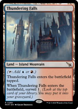 [269]【EN】【FOIL】轟音の滝/Thundering Falls【MKM】[R][土地]