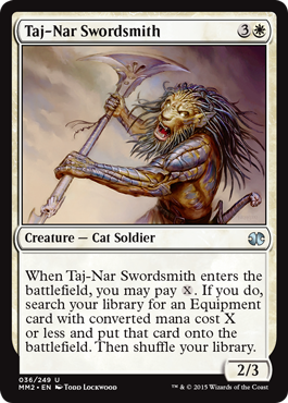 [036]【EN】タージ=ナールの剣鍛冶/Taj-Nar Swordsmith【MM2】[U][白]