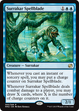 [060]【EN】サラカーの呪文刃/Surrakar Spellblade【MM2】[R][青]