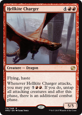 [118]【EN】ヘルカイトの突撃者/Hellkite Charger【MM2】[R][赤]