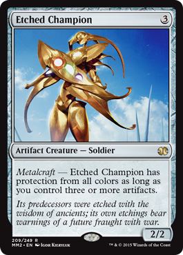 [209]【EN】刻まれた勇者/Etched Champion【MM2】[R][茶]