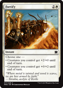 [017]【EN】【FOIL】補強/Fortify【MM2】[C][白]