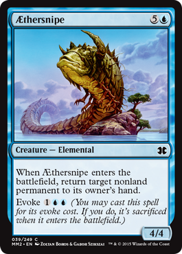 [039]【EN】【FOIL】霊気撃ち/Aethersnipe【MM2】[C][青]
