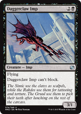 [074]【EN】【FOIL】短剣爪のインプ/Daggerclaw Imp【MM2】[U][黒]