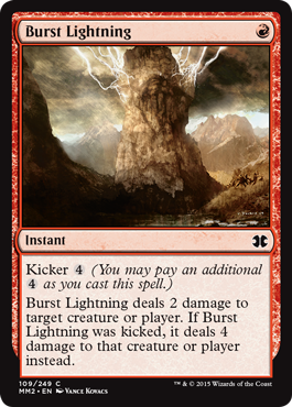 [109]【EN】【FOIL】噴出の稲妻/Burst Lightning【MM2】[C][赤]