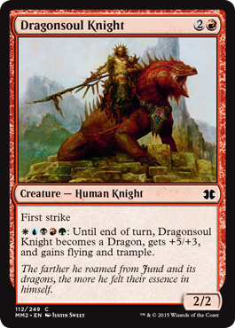 [112]【EN】【FOIL】竜魂の騎士/Dragonsoul Knight【MM2】[C][赤]