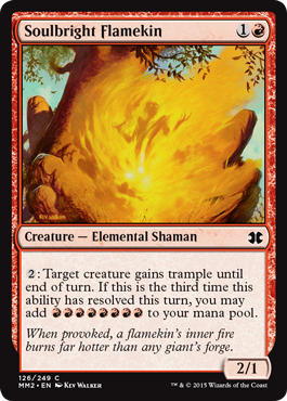 [126]【EN】【FOIL】魂光りの炎族/Soulbright Flamekin【MM2】[C][赤]