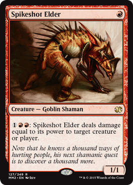 [127]【EN】【FOIL】トゲ撃ちの古老/Spikeshot Elder【MM2】[R][赤]