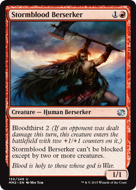 [130]【EN】【FOIL】嵐血の狂戦士/Stormblood Berserker【MM2】[U][赤]