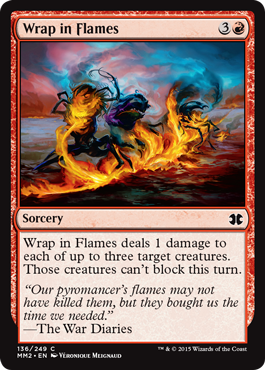 [136]【EN】【FOIL】炎の覆い/Wrap in Flames【MM2】[C][赤]