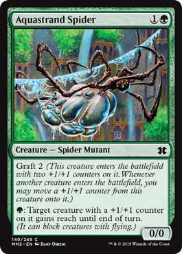 [140]【EN】【FOIL】水辺の蜘蛛/Aquastrand Spider【MM2】[C][緑]