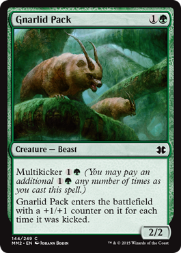 [144]【EN】【FOIL】ナーリッドの群れ/Gnarlid Pack【MM2】[C][緑]