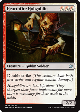 [199]【EN】【FOIL】炉火のホブゴブリン/Hearthfire Hobgoblin【MM2】[U][多色]