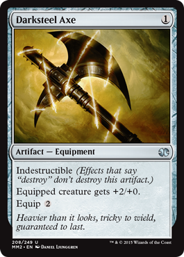 [208]【EN】【FOIL】ダークスティールの斧/Darksteel Axe【MM2】[U][茶]