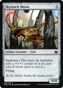 [229]【EN】【FOIL】空に届くマンタ/Skyreach Manta【MM2】[C][茶]