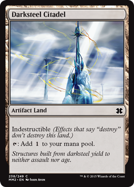 [238]【EN】【FOIL】ダークスティールの城塞/Darksteel Citadel【MM2】[C][土地]