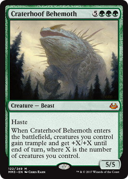 [122]【EN】孔蹄のビヒモス/Craterhoof Behemoth【MM3】[M][緑]