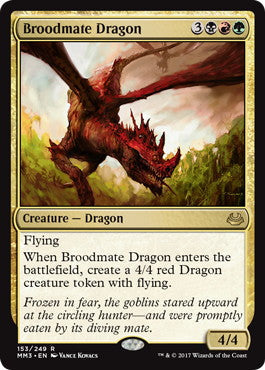 [199]【EN】若き群れのドラゴン/Broodmate Dragon【MM3】[R][多色]
