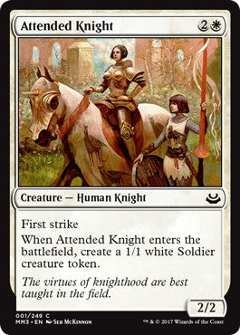 [001]【EN】【FOIL】従者つきの騎士/Attended Knight【MM3】[C][白]