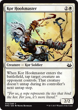 [010]【EN】【FOIL】コーの鉤の達人/Kor Hookmaster【MM3】[C][白]