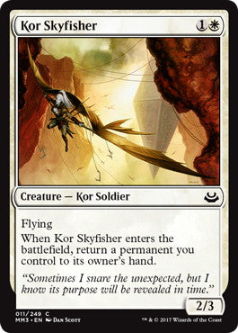 [011]【EN】【FOIL】コーの空漁師/Kor Skyfisher【MM3】[C][白]