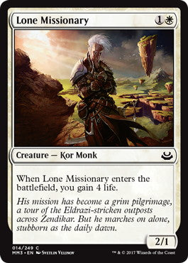 [014]【EN】【FOIL】孤独な宣教師/Lone Missionary【MM3】[C][白]