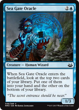 [048]【EN】【FOIL】海門の神官/Sea Gate Oracle【MM3】[C][青]