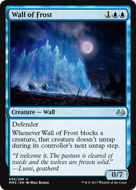 [056]【EN】【FOIL】霜の壁/Wall of Frost【MM3】[U][青]