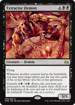 [069]【EN】【FOIL】絞り取る悪魔/Extractor Demon【MM3】[R][黒]