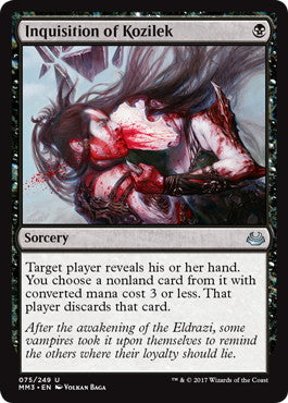 [075]【EN】【FOIL】コジレックの審問/Inquisition of Kozilek【MM3】[U][黒]