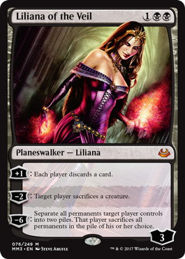 [076]【EN】【FOIL】ヴェールのリリアナ/Liliana of the Veil【MM3】[M][黒]