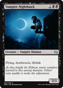 [087]【EN】【FOIL】吸血鬼の夜鷲/Vampire Nighthawk【MM3】[U][黒]