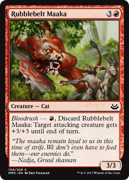 [109]【EN】【FOIL】瓦礫帯のマーカ/Rubblebelt Maaka【MM3】[C][赤]