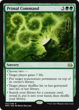 [132]【EN】【FOIL】原初の命令/Primal Command【MM3】[R][緑]