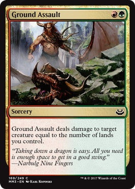[168]【EN】【FOIL】地上の突撃/Ground Assault【MM3】[C][多色]
