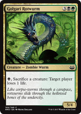 [186]【EN】【FOIL】ゴルガリの腐れワーム/Golgari Rotwurm【MM3】[C][多色]