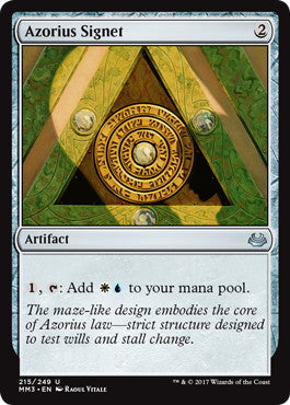 [215]【EN】【FOIL】アゾリウスの印鑑/Azorius Signet【MM3】[U][茶]
