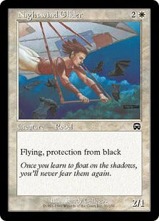 [031]【EN】【FOIL】夜風の滑空者/Nightwind Glider【MMQ】[C][白]